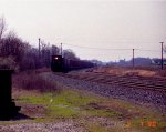 NS 8555 leads a train past the old Spencer Shops